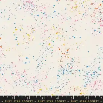 Letzte Chance Speckled Multi Confetti – Wollweißgrundiger Ruby Star Society Basicstoff – Rashida Coleman Hale Designerstoff