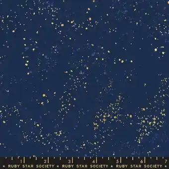 Speckled Navy – Dunkelblauer Ruby Star Society Basicstoff – Rashida Coleman Hale Designerstoff mit Metallic Akzenten Sonderaktion