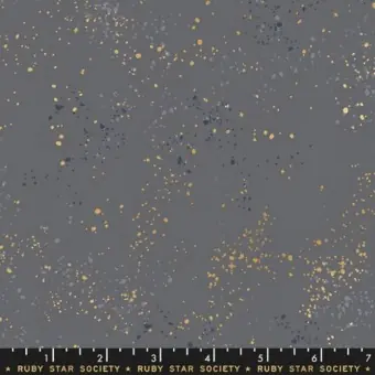 Speckled Cloud – Grauer Ruby Star Society Basicstoff – Rashida Coleman Hale Designerstoff mit Metallic Akzenten Kostenloser Versand