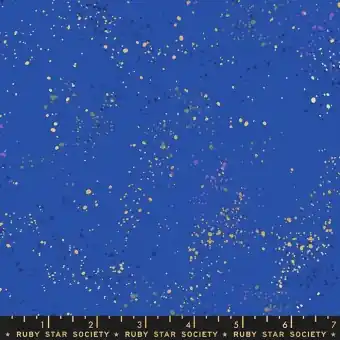 Günstig Speckled Blue Ribbon – Blauer Ruby Star Society Basicstoff – Rashida Coleman Hale Designerstoff mit Metallic Akzenten