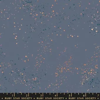 Schnäppchen Speckled Blue Slate – Schieferblau Ruby Star Society Basicstoff – Rashida Coleman Hale Designerstoff mit Metallic Akzenten