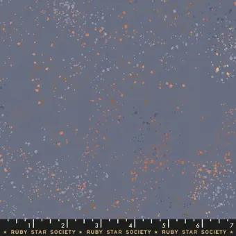 Speckled Denim Blue – Jeansblau Ruby Star Society Basicstoff – Rashida Coleman Hale Designerstoff mit Metallic Akzenten Wochenendangebot