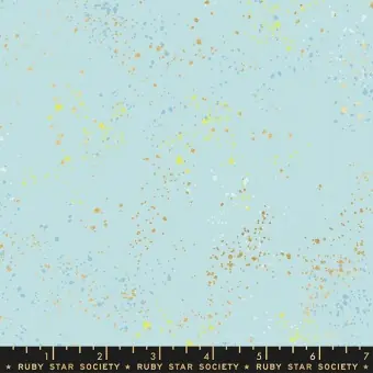Top-Angebot Speckled Polar Blue – Hellblau / Pastelltürkis Ruby Star Society Basicstoff – Rashida Coleman Hale Designerstoff mit Metallic Akzenten
