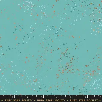 Beliebt Speckled Turquoise – Helltürkis Ruby Star Society Basicstoff – Rashida Coleman Hale Designerstoff mit Metallic Akzenten