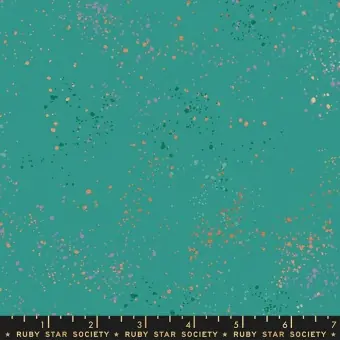 Nur Heute Speckled Succulent Turquoise – Türkiser Ruby Star Society Basicstoff – Rashida Coleman Hale Designerstoff mit Metallic Akzenten