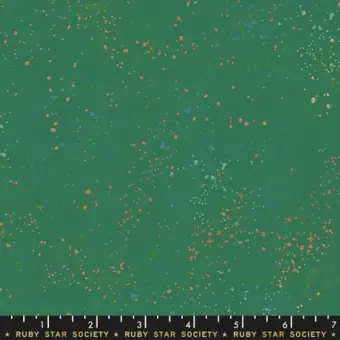 Speckled Emerald – Smaragdgrün Ruby Star Society Basicstoff – Rashida Coleman Hale Designerstoff mit Metallic Akzenten Original
