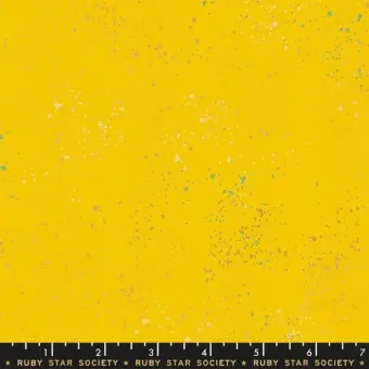 Handgefertigt Speckled Sunshine – Gelber Ruby Star Society Basicstoff – Rashida Coleman Hale Designerstoff mit Metallic Akzenten