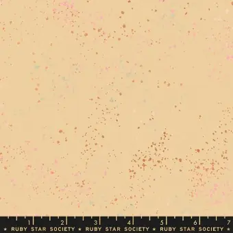 Speckled Parchment – Pastelloranger Ruby Star Society Basicstoff – Rashida Coleman Hale Designerstoff mit Metallic Akzenten Markenprodukt