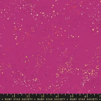 Top-Seller Speckled Berry – Pinker Ruby Star Society Basicstoff – Rashida Coleman Hale Designerstoff mit Metallic Akzenten