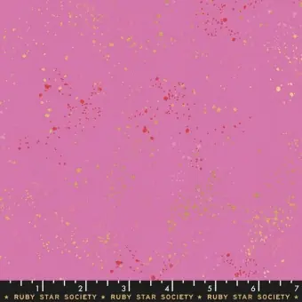 Speckled Daisy Pink – Rosa Ruby Star Society Basicstoff – Rashida Coleman Hale Designerstoff mit Metallic Akzenten Finale Aktion