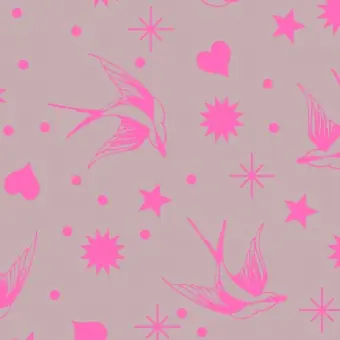 Cosmic Fairy Flakes Tiermotivstoffe – Everglow Neon True Colors Tula Pink Designerstoff – FreeSpirit Patchworkstoffe Hochwertig