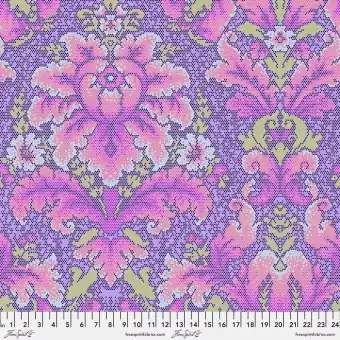 Violet Damask Dot – Parisville Deja Vu Tula Pink Designerstoffe – FreeSpirit Patchworkstoffe Saisonangebot