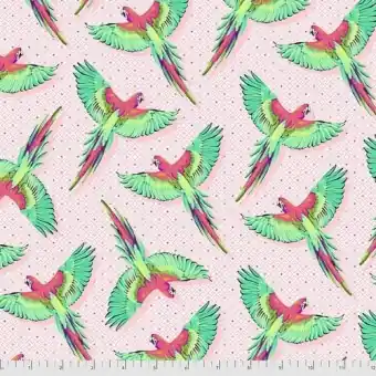 Zertifiziert Dragonfruit Macaw Ya Later – Daydreamer Tula Pink Designerstoffe – Tropische FreeSpirit Patchworkstoffe