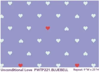 Top-Seller Bluebell Unconditional Love Herzchenstoff – Besties Tula Pink Designerstoff – FreeSpirit Patchworkstoffe
