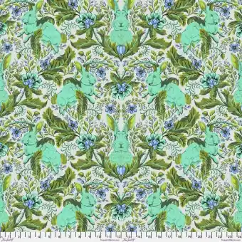 Geld-Zurück-Garantie Starlight Hoppy Go Lucky Häschen – Tula Pink’s 50th Collection Designerstoffe – FreeSpirit Patchworkstoffe – Full Moon Forest II