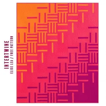 MATERIALPACKUNG! Intertwine Quilt mit Anleitung – KONA Cottons CRUSH Color of the Year 2023 Patchworkdecke Stoffpaket Original