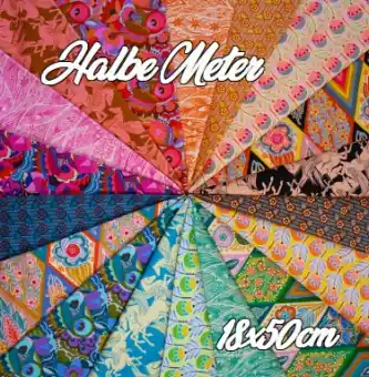 Ausverkauf HALBE METER! 18x 50cm Shooting Star Stoffpaket – Anna Maria Textiles Designerstoffe