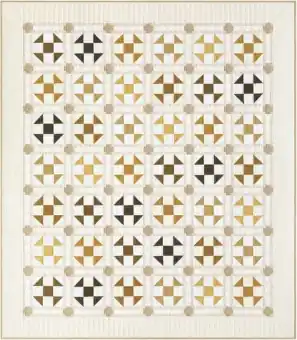 Gratis Versand MATERIALPACKUNG! Biscuits & Gravy Quilt mit Anleitung – KONA Cottons Elise Lea Patchworkdecke Stoffpaket