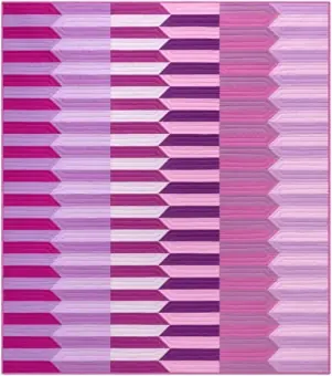 Sofort Bestellen MATERIALPACKUNG! Crinkled Quilt mit Anleitung – KONA Cottons Robert Kaufman Patchworkdecke Stoffpaket