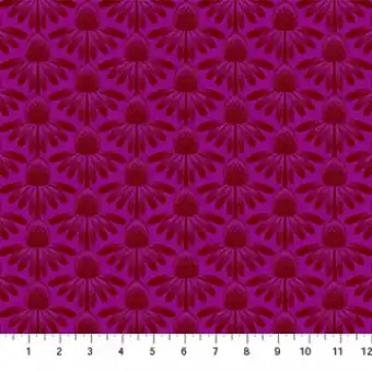 Coneflower Magenta Blumenstoff – Anna Maria Indelible Lush Collective Designerstoffe – Patchworkstoff Meterware Geprüft