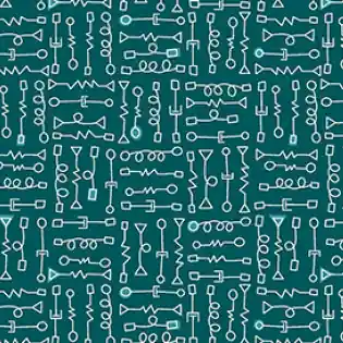 Sonderaktion Sugaridoo Robo Boogie – Parts Teal – Irene Staal – BENARTEX Patchworkstoffe