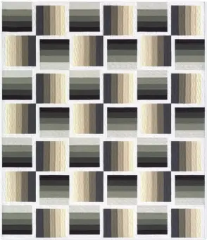 MATERIALPACKUNG! Slip Slide Quilt mit Anleitung – KONA Cottons Robert Kaufman Patchworkdecke Stoffpaket Markenware