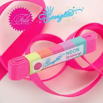 Cosmic Pink Tula Pink NEON 1inch Designer Webbing – Renaissance Ribbons 25mm Gurtband-Set – Everglow Strapping SPARSET! – 2 yards / 1,8m Meistverkauft