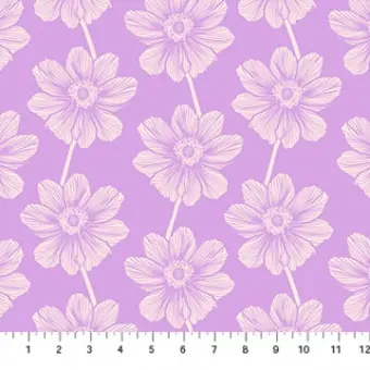 Geprüft Anemone Lilac Blumenstoff – Anna Maria Indelible Vintage Collective Designerstoffe – Patchworkstoff Meterware
