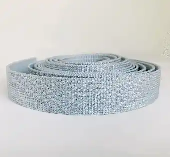 Echt Silver Glitter Webbing – Silbernes, Glitzerndes Gurtband für Taschen & Accessoires – Sew Hungry Hippie – 3 yards / 2,8m