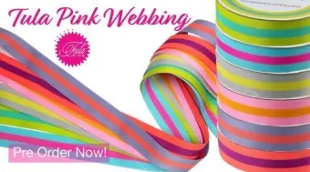 ALLE FARBEN! Tula Pink Designer Webbing – Renaissance Ribbons 38mm Gurtband-Set – 1 1/4 inch Striped Strapping SPARSET! – 6x 2 yards / 1,8m Kracherpreis