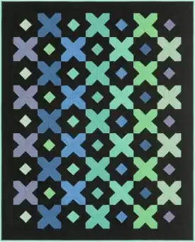 Ab Werk MATERIALPACKUNG! Crossroads Quilt mit Anleitung – KONA Cottons Ariga Wilson Patchworkdecke Stoffpaket