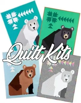 Bear Wildered Quilt Kit – Patchworkdecke mit Bär – John McPhail Art East Quilting Co. Garantierte Lieferung