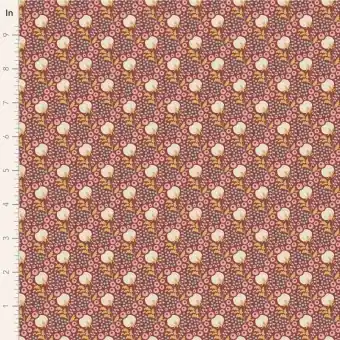 Gratis Versand Maroon Cottonfield – Tildas Sanctuary Blümchenstoffe – Original skandinavischer Tildastoff