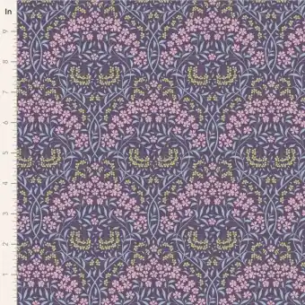 Eggplant Larissa – Tildas Sanctuary Blümchenstoffe – Original skandinavischer Tildastoff Gratis Versand