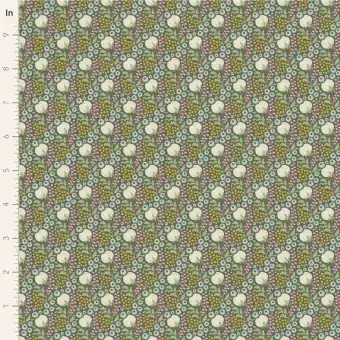 Super-Preis Greygreen Cottonfield – Tildas Sanctuary Blümchenstoffe – Original skandinavischer Tildastoff