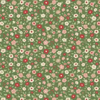 Evie Green – Tildas Creating Memories Blümchenstoffe – Original skandinavische Winter Basicstoffe Original