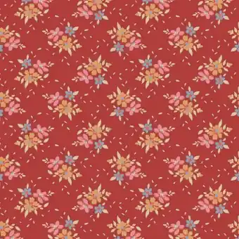 Frida Red – Tildas Creating Memories Blümchenstoffe – Original skandinavische Winter Basicstoffe Schnäppchen