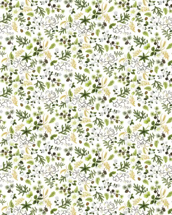 Großhandel Meterware Tannenzweig und Blume