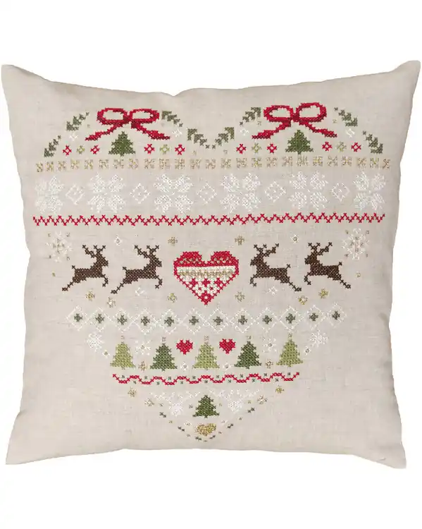 Limited Edition Stickpackung Kissen Weihnachten Herz