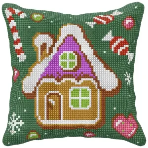 Geprüft Stickpackung Kissen Lebkuchenhaus
