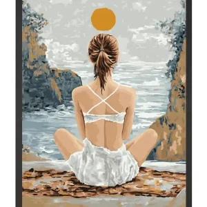Paint by numbers Meditation bei Sonnenuntergang Direktkauf