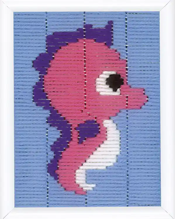 Stickpackung Bild Seepferdchen Langstich Saisonangebot