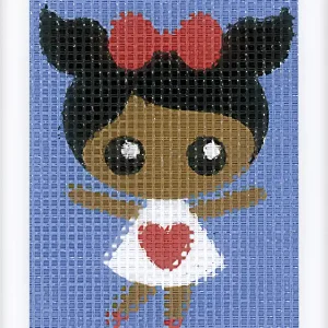 Ausverkauf Stickpackung Bild kleines Mädchen