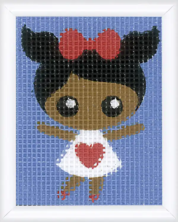 Ausverkauf Stickpackung Bild kleines Mädchen