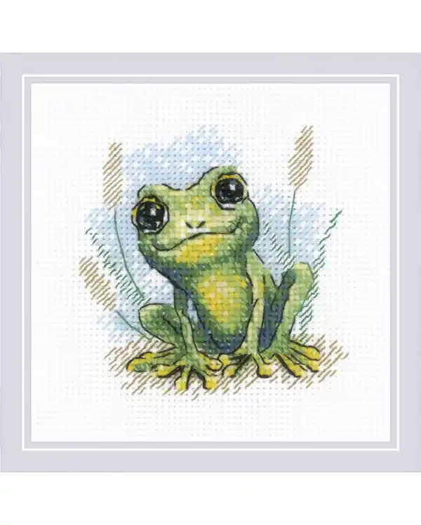 Sonderangebot Stickpackung Bild Frosch