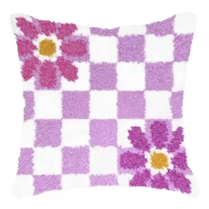 Stickpackung Knüpfkissen Blumen auf dem Schachbrett Sichere Zahlung