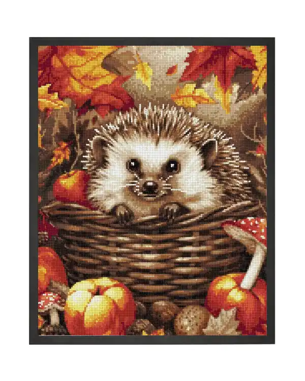 Diamond painting Igel in herbstlicher Natur Limited Edition