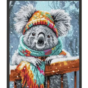 Rabatt Diamond painting Koala im Winter