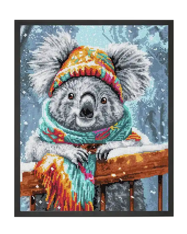 Rabatt Diamond painting Koala im Winter