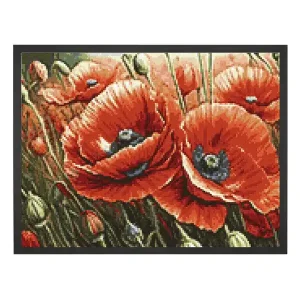 Ab Werk Diamond painting Mohnblumen